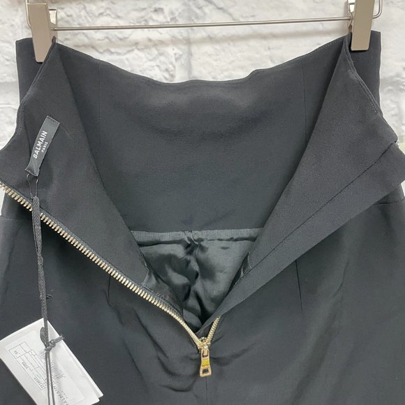 NWT Balmain Short High Waisted Buttoned Wrap Skirt - Picture 5 of 16